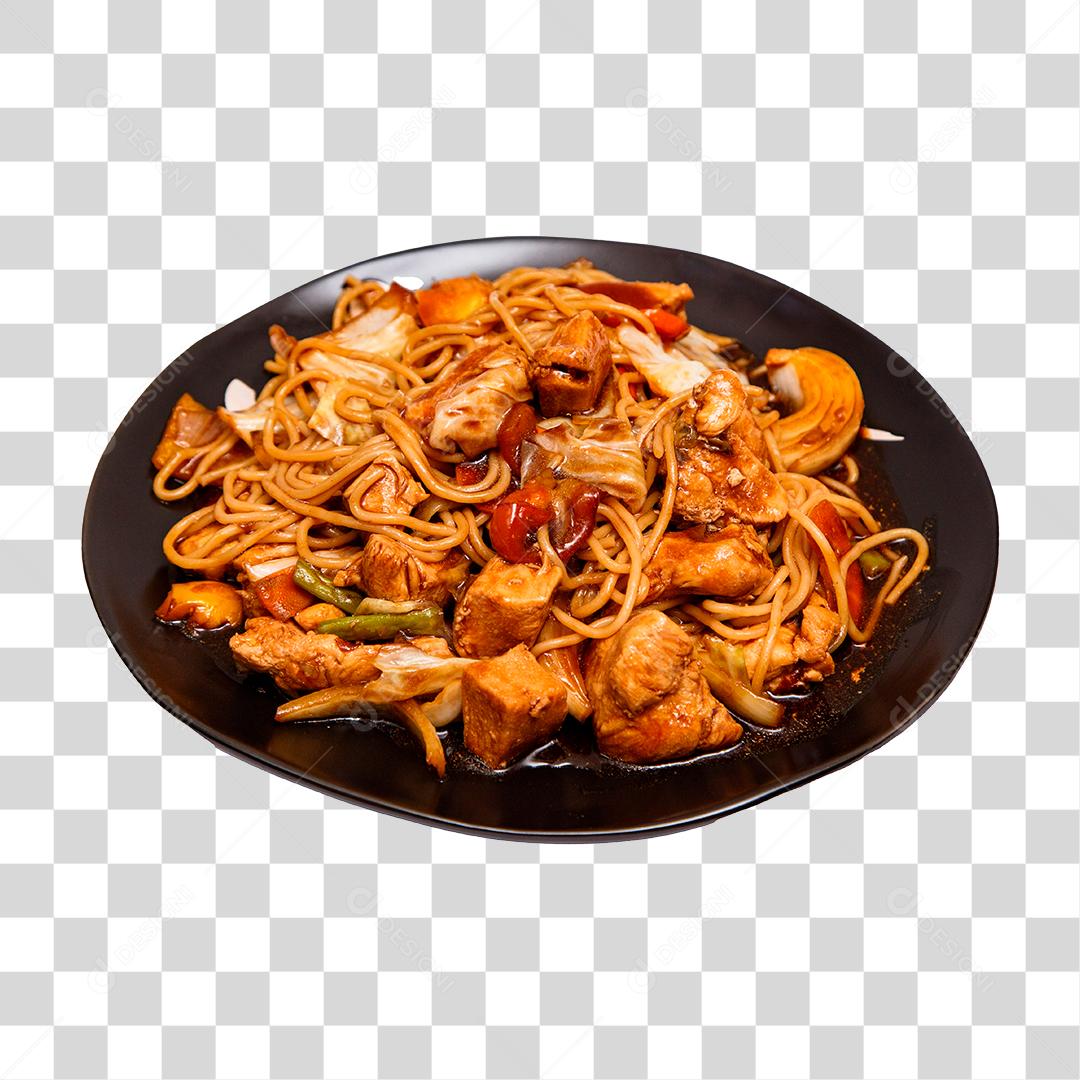 Tigela com yakisoba Comida Japonesa