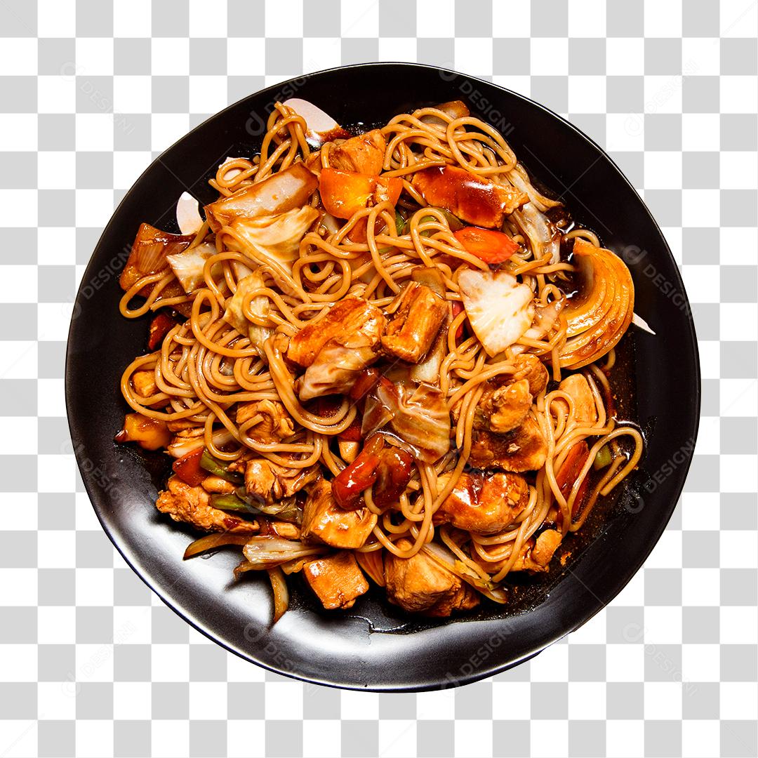 Tigela com yakisoba Comida Japonesa