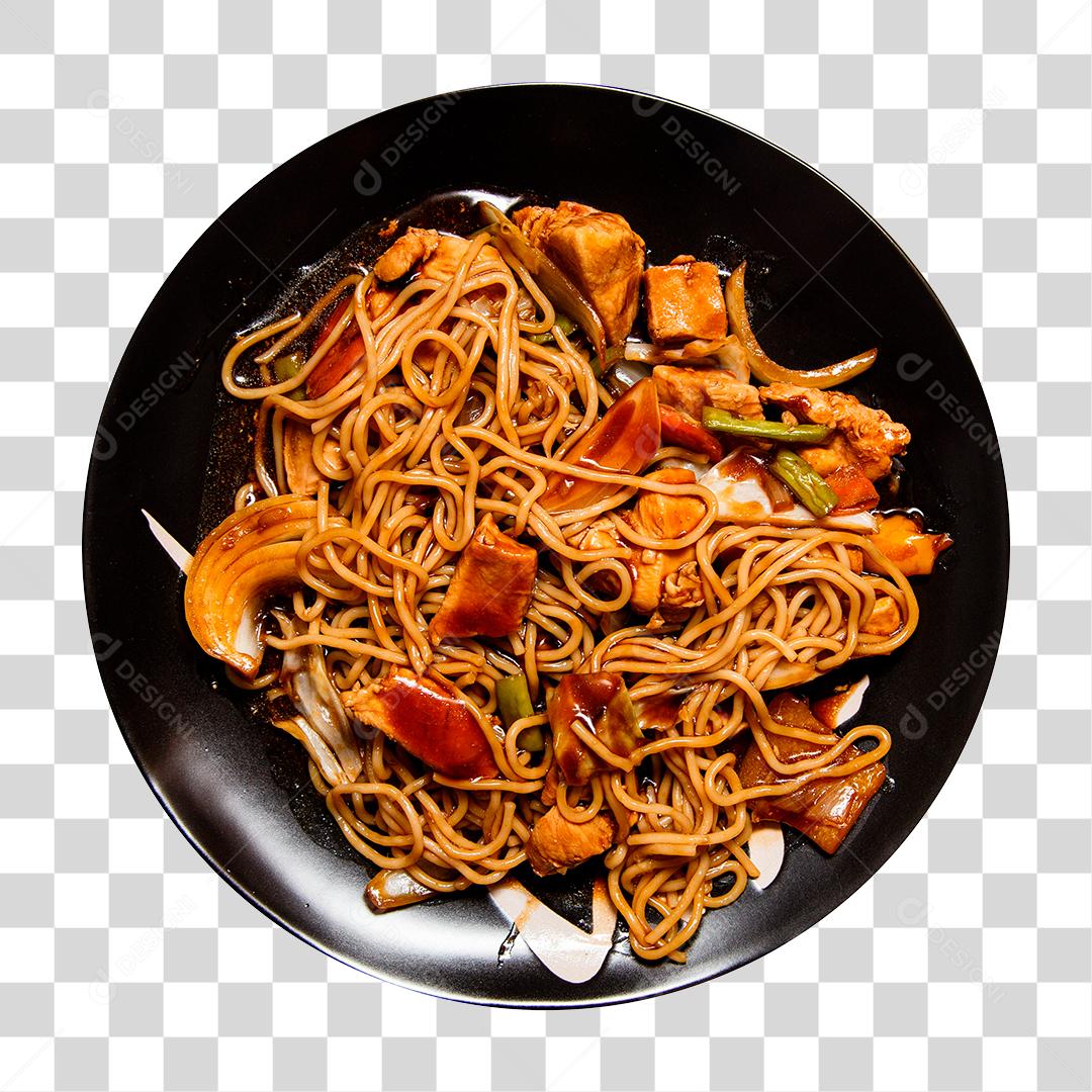 Tigela com yakisoba Comida Japonesa