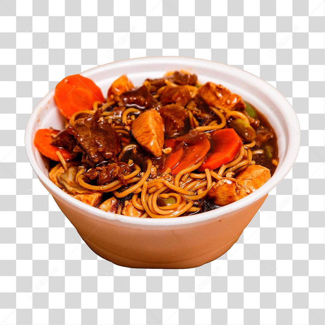 Tigela com yakisoba Comida Japonesa