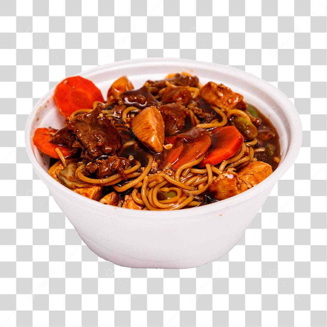 Tigela com yakisoba Comida Japonesa