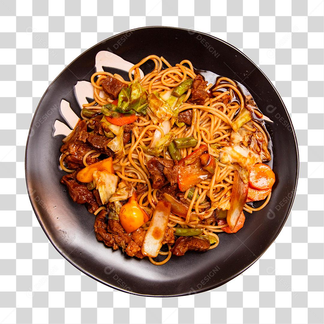 Tigela com yakisoba Comida Japonesa