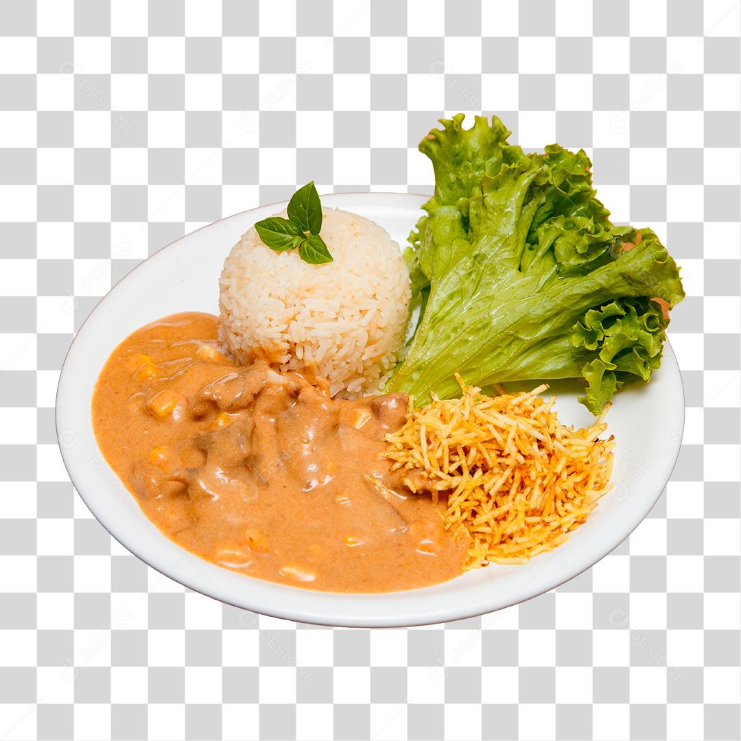 Prato Delicioso de Estrogonofe de frango