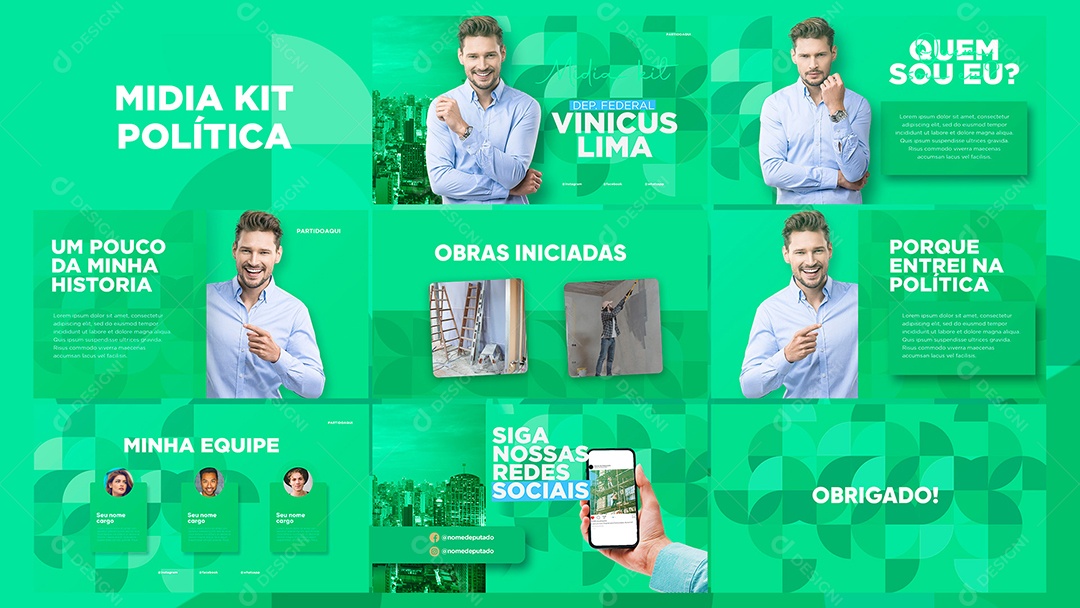 Apresentação Política  Midia Kit PSD Editável