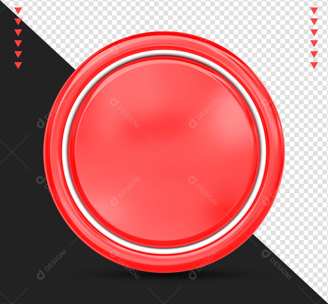 Painel 3D Vermelho Elemento para Composição PSD