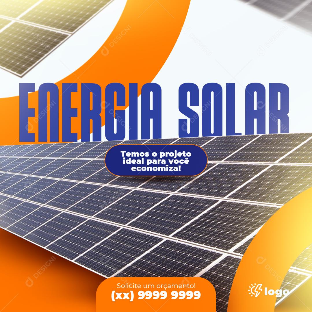 Social Media Energia Solar Post Projeto Ideal Para Você PSD Editável