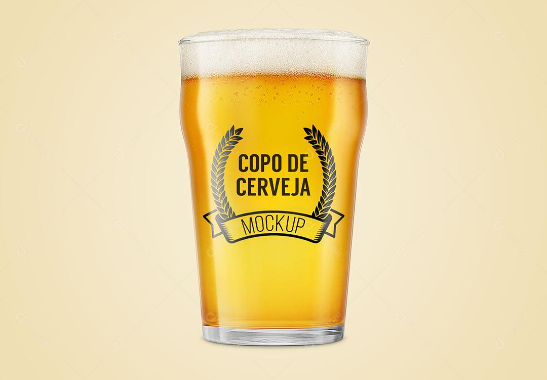 Copo de Cerveja Mockup PSD