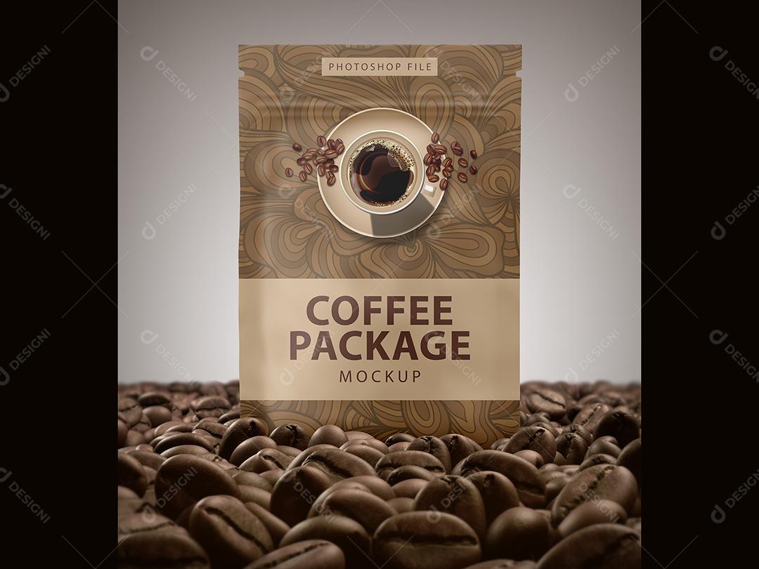 Mockup Embalagem de café PSD