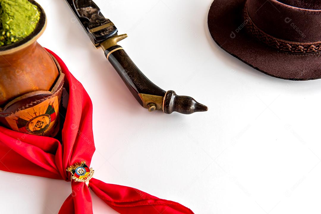 Traditional yerba mate tea, gaucho chimarrão from the south of Braz