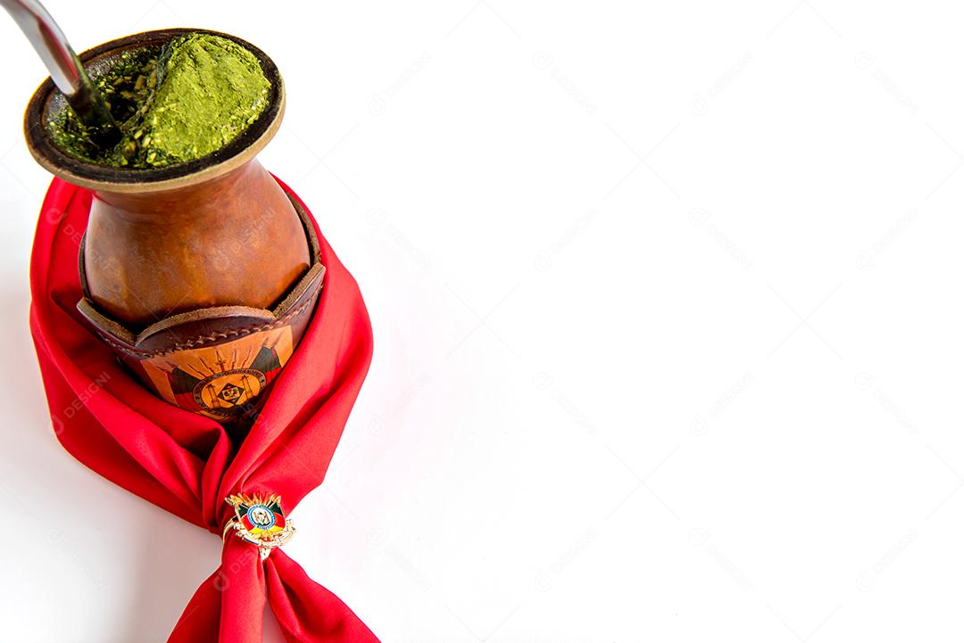 Chá de erva-mate tradicional, chimarrão gaúcho do sul do Braz