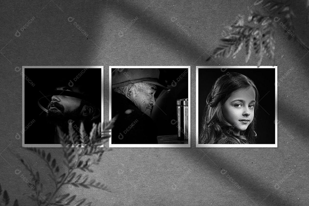 Mockup Quadro De Fotos PSD Editável