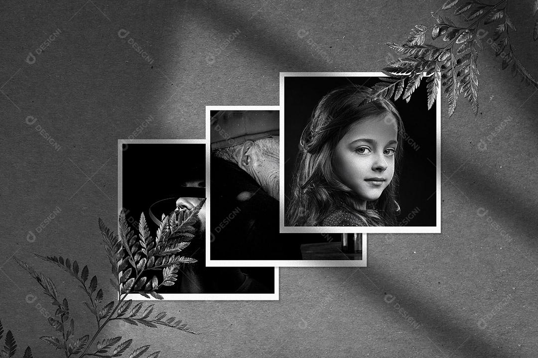 Mockup Quadro De Fotos PSD Editável