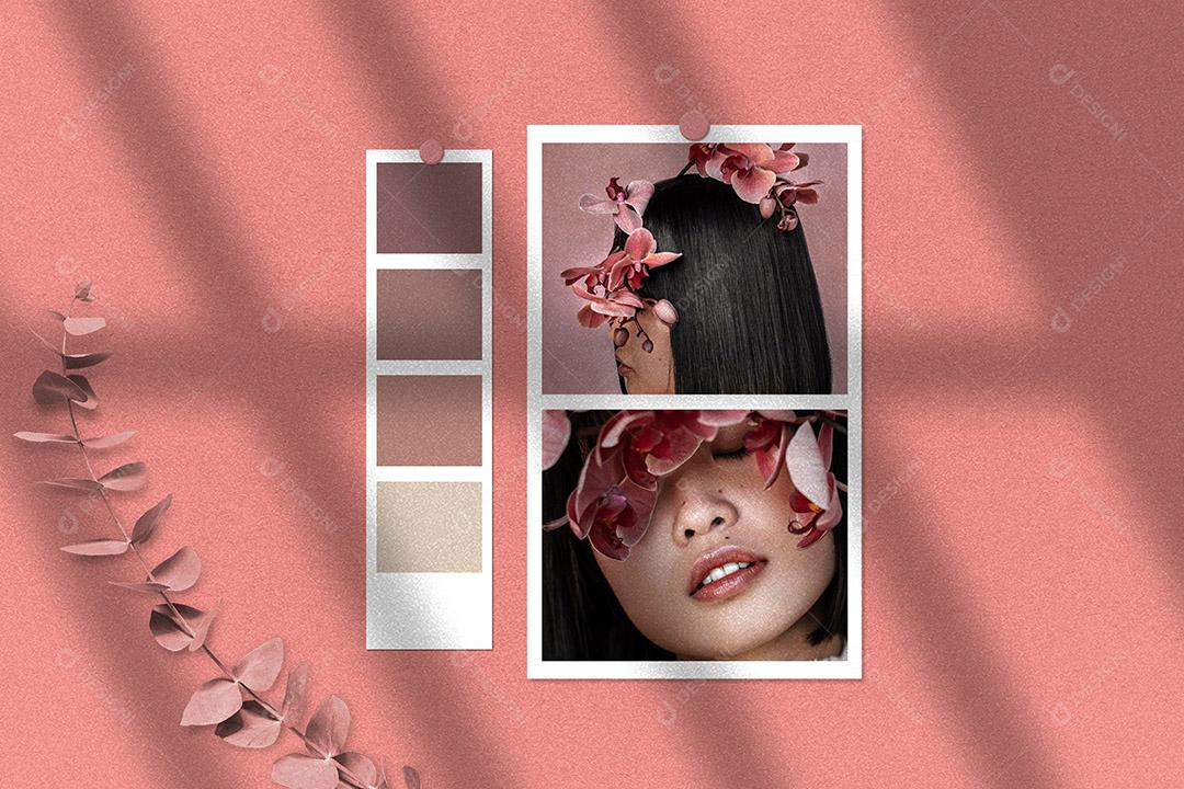 Mockup Quadro De Fotos PSD Editável