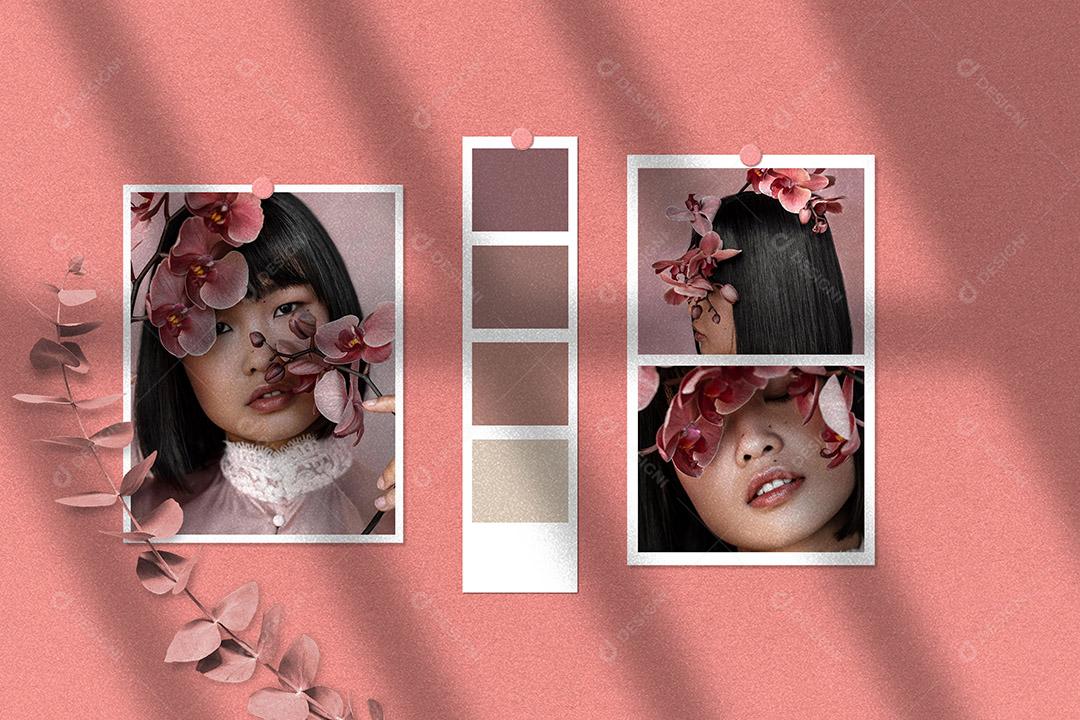 Mockup Quadro De Fotos PSD Editável