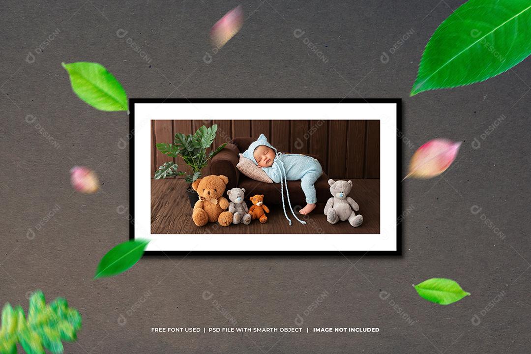 Mockup Quadro De Fotos PSD Editável