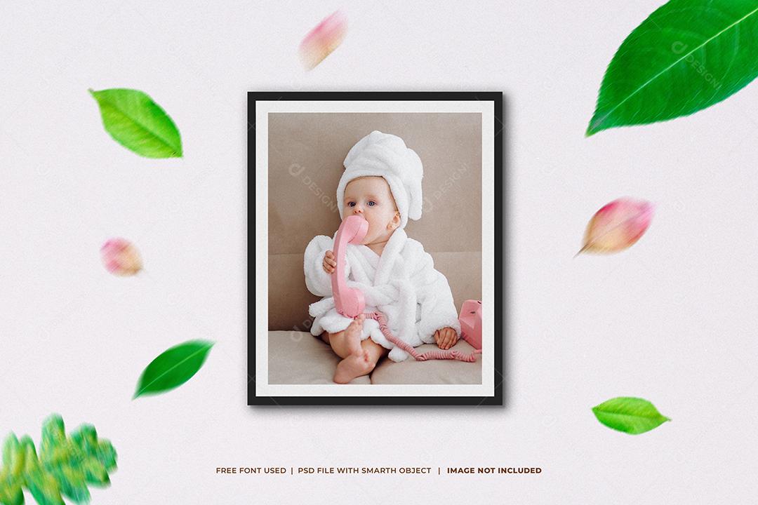 Mockup Quadro De Fotos PSD Editável