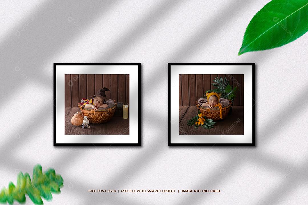 Mockup Quadro De Fotos PSD Editável