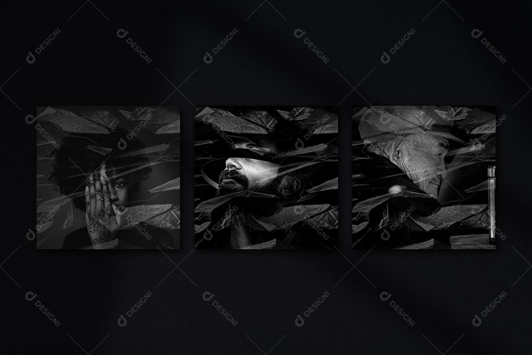 Mockup Quadro De Fotos PSD Editável