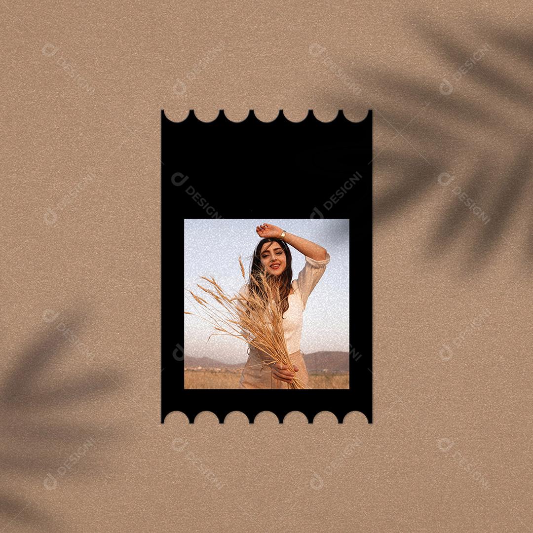 Mockup de Fotos em Papel PSD Editável