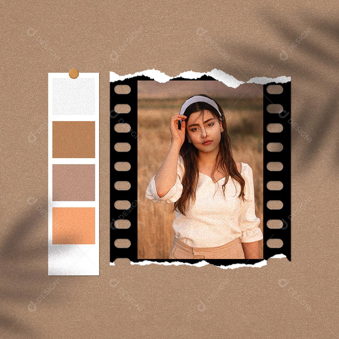 Mockup de Fotos em Papel PSD Editável