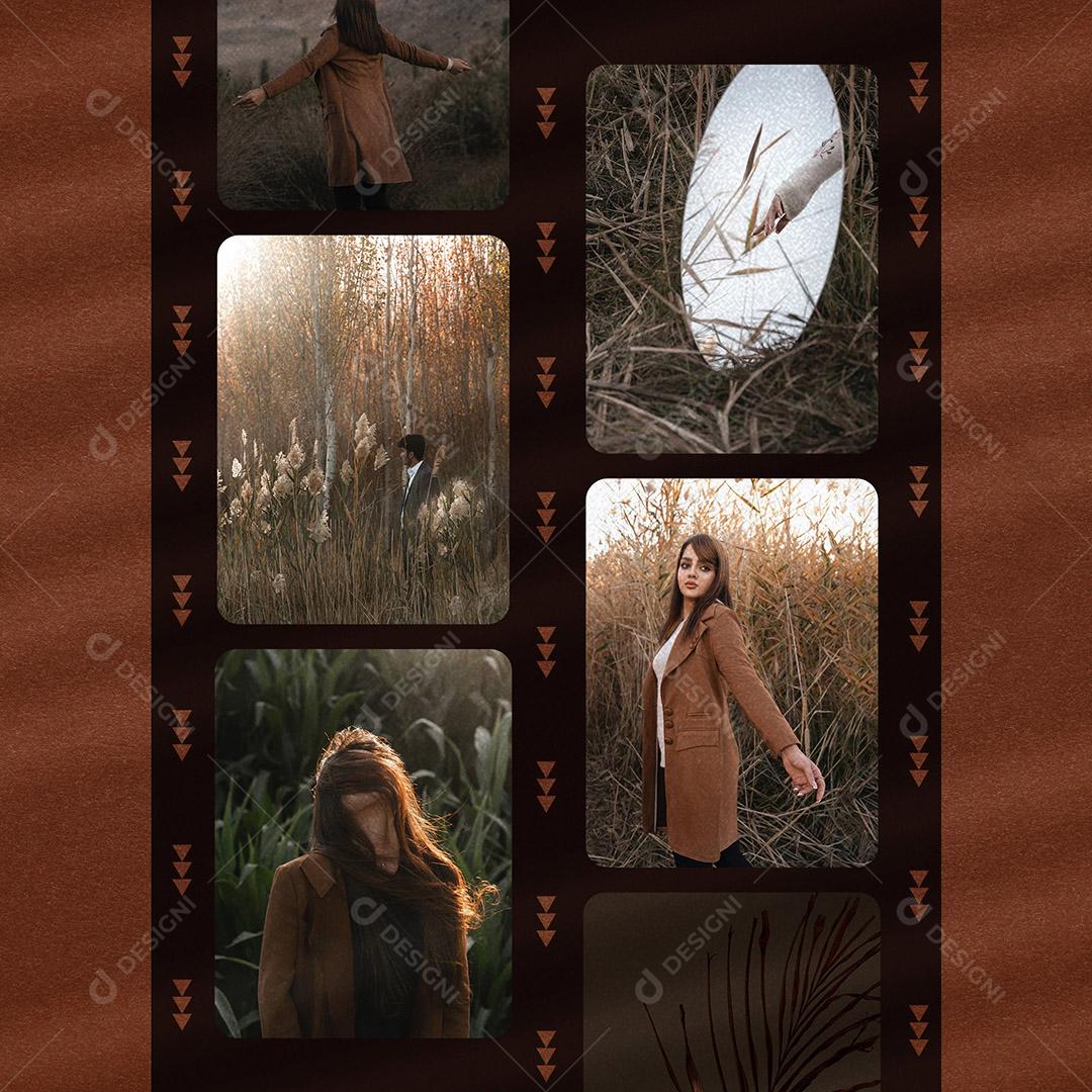 Mockup de Fotos em Papel PSD Editável