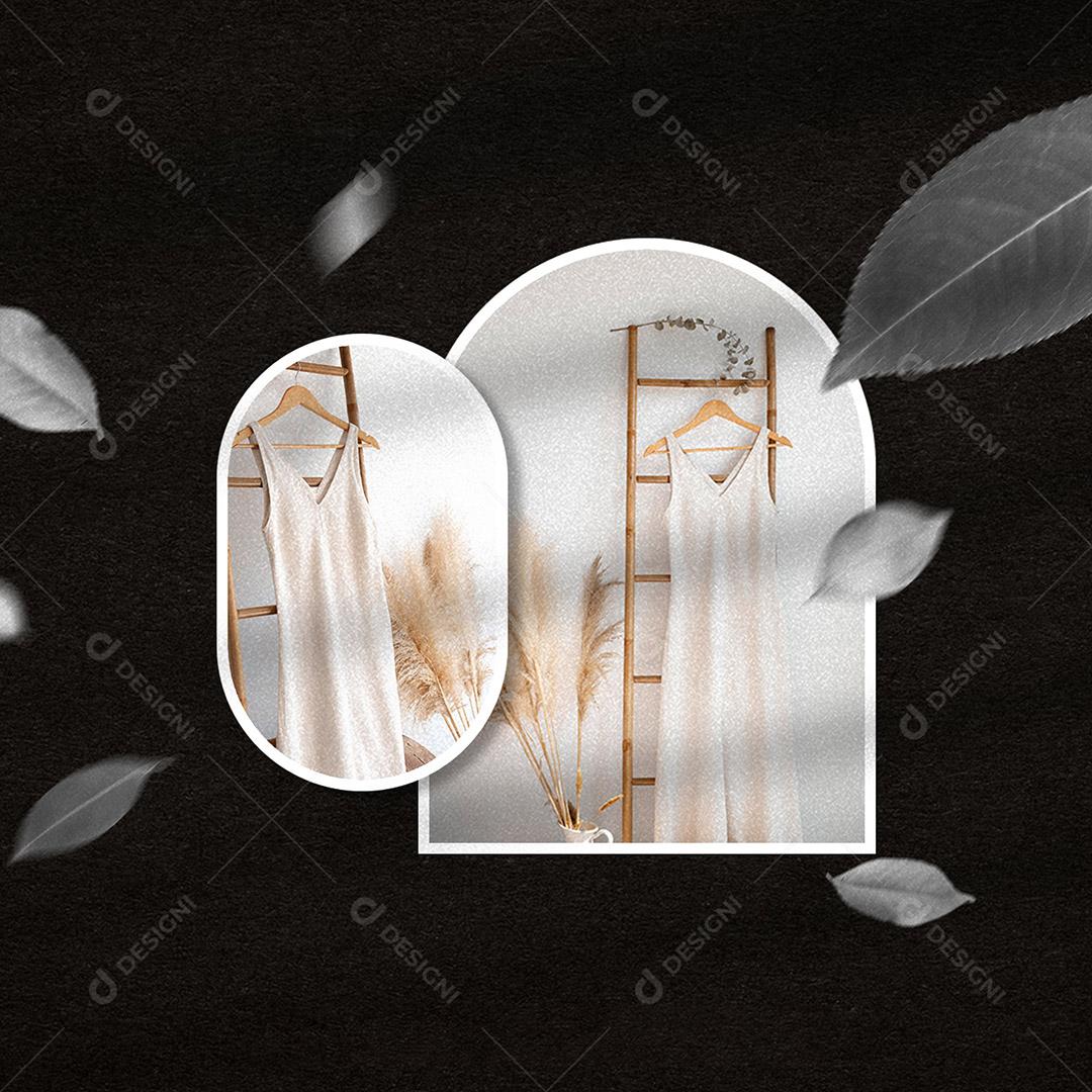 Mockup de Fotos em Papel PSD Editável