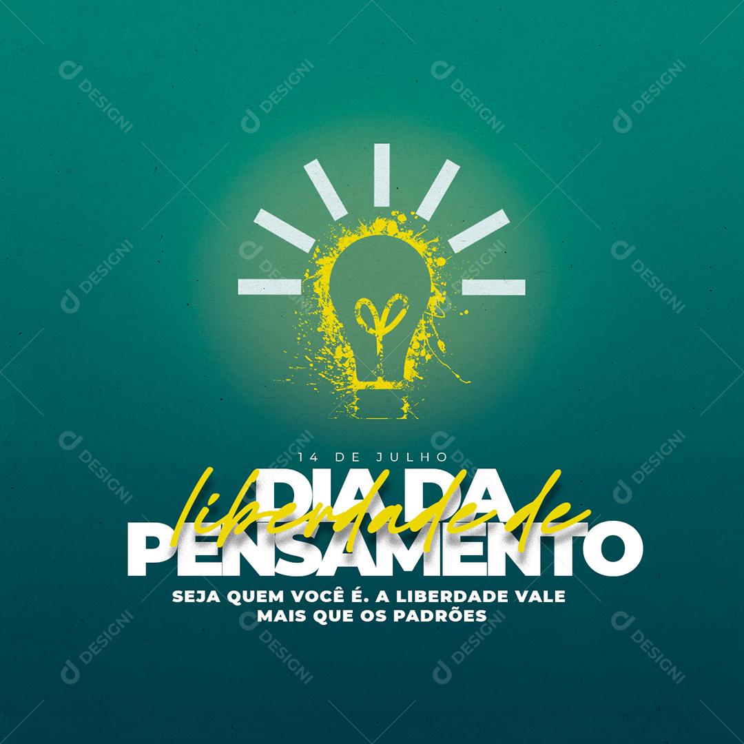 Dia Da Liberdade De Pensamento 14 De Julho Social Media PSD Editável