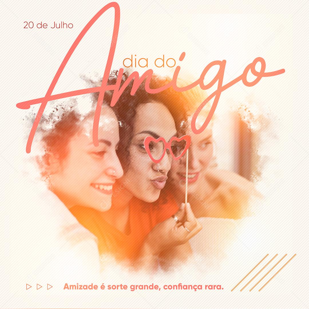 Template Social Media Day of Friend as Stars Editable PSD