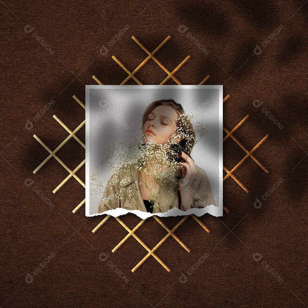 Mockup de Fotos em Papel PSD Editável