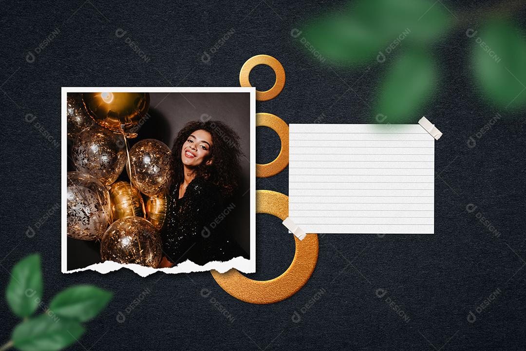 Mockup de Fotos em Papel PSD Editável