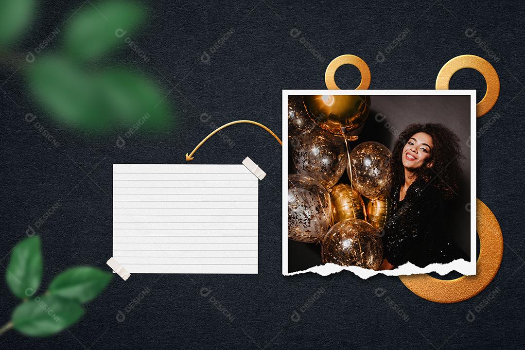 Mockup de Fotos em Papel PSD Editável