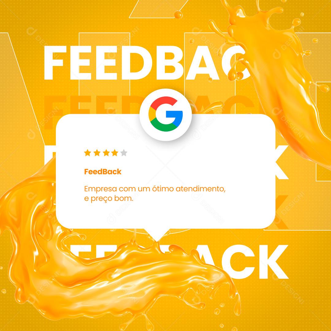 Feedback Suco de Laranja Natural Social Media PSD Editável