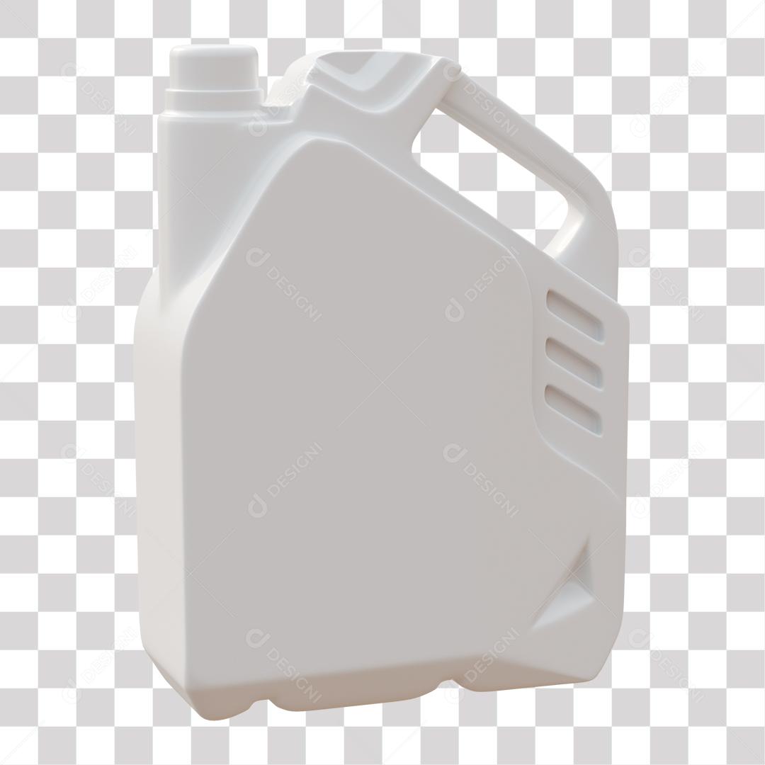 Galão Branco para Composição Transparente Sem Fundo