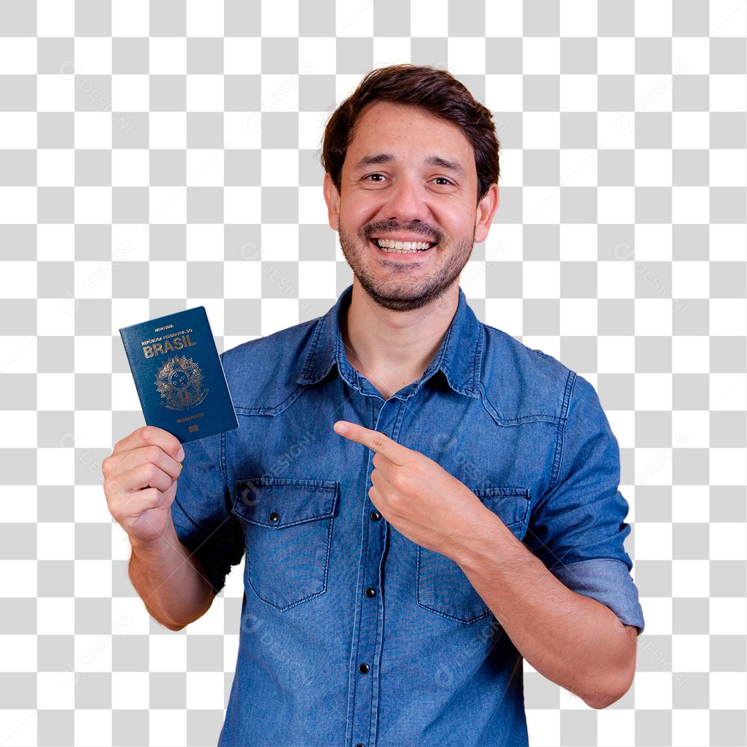 Homem brasileiro com carteira de trabalho documental e segurança social