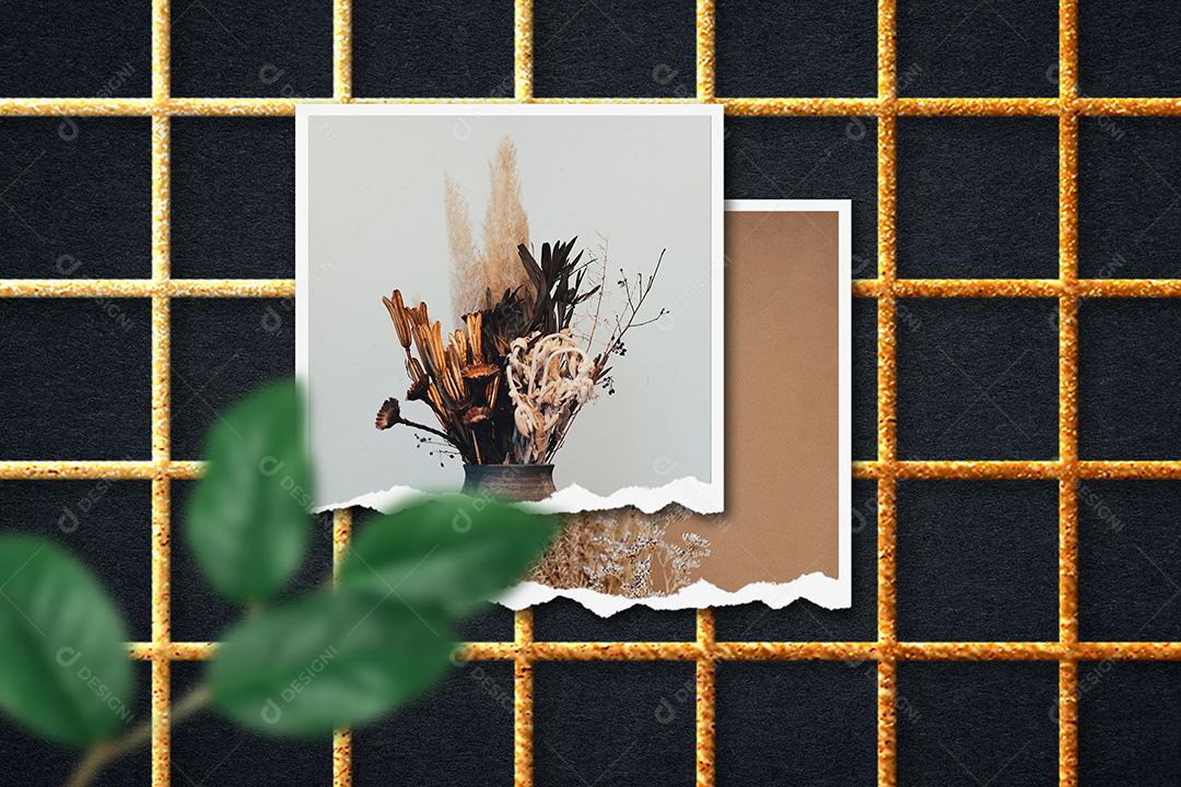 Mockup de Fotos em Papel PSD Editável