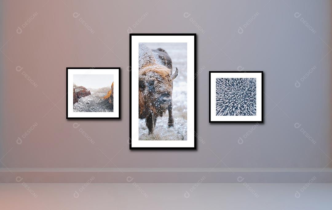 Mockup de Fotos em Papel PSD Editável