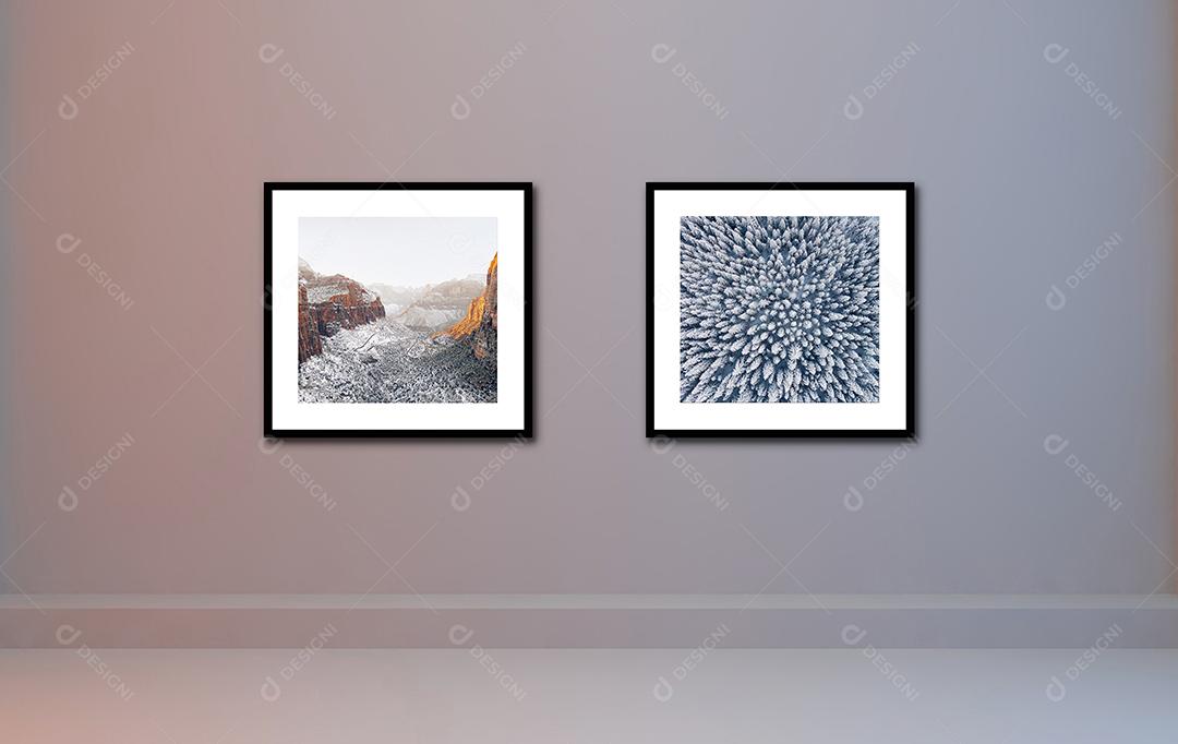 Mockup de Fotos em Papel PSD Editável