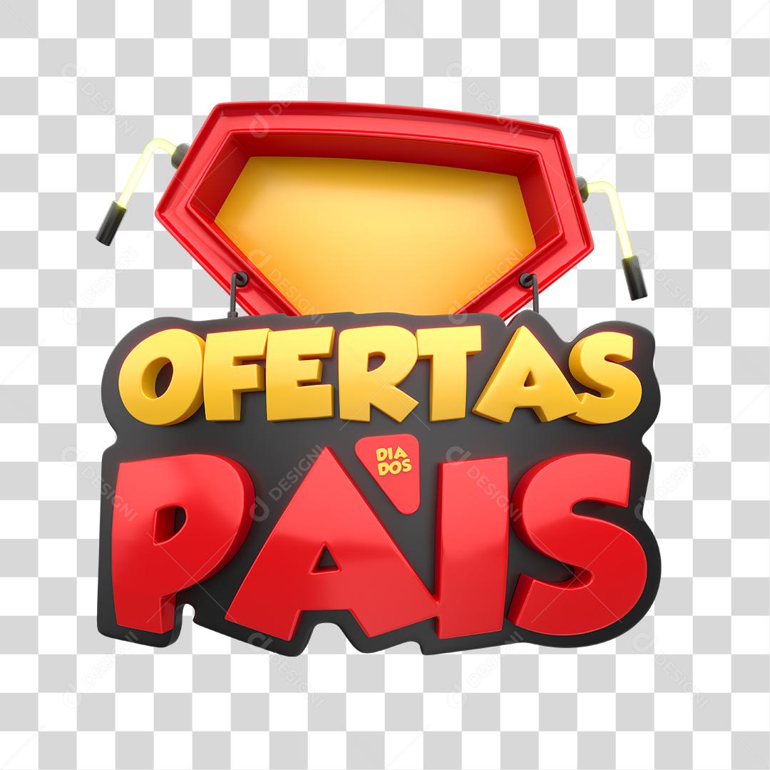 Selo 3D Oferta dia dos pais