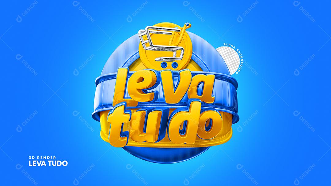 Selo 3D Leva Tudo Supermercados PSD