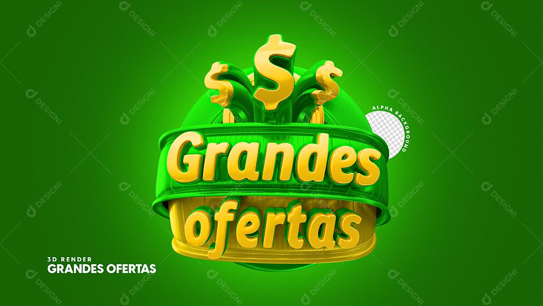Grandes Ofertas Selo 3D Para Composição PSD