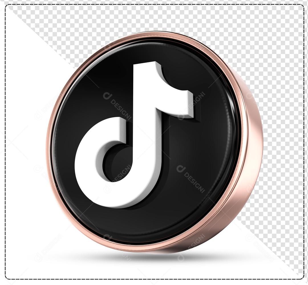 Tiktok Elemento 3D Para Composição PSD