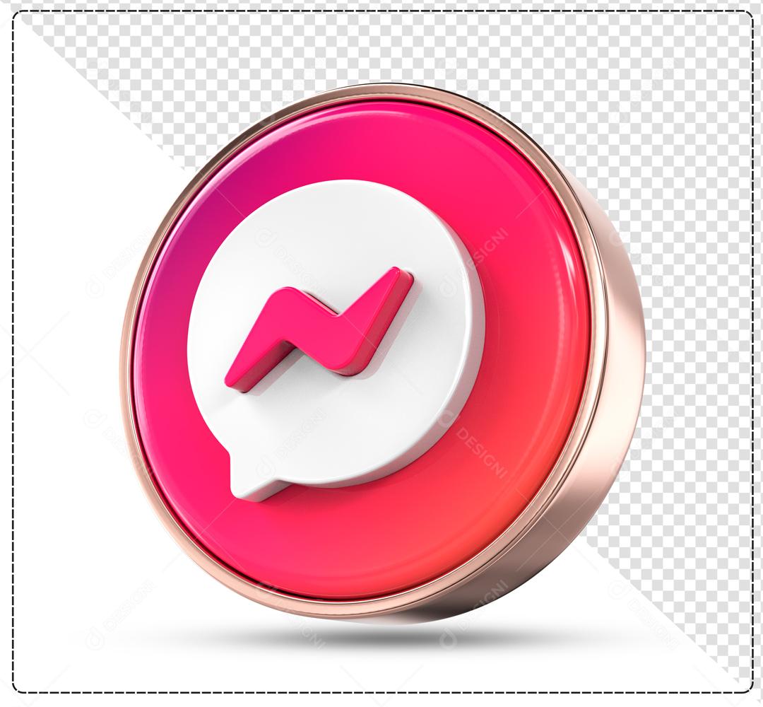 Messenger Elemento 3D Para Composição PSD