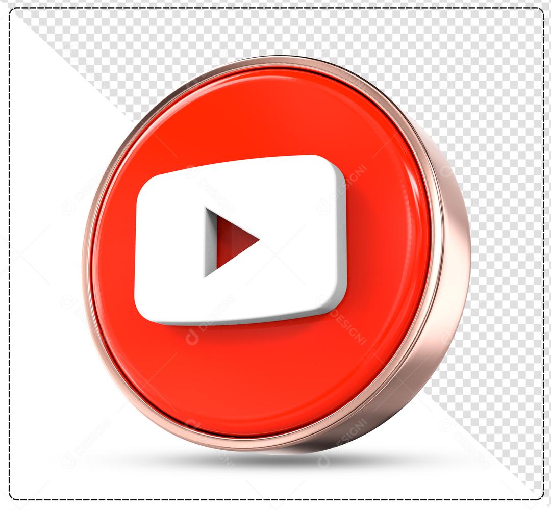 Youtube Elemento 3D Para Composição PSD