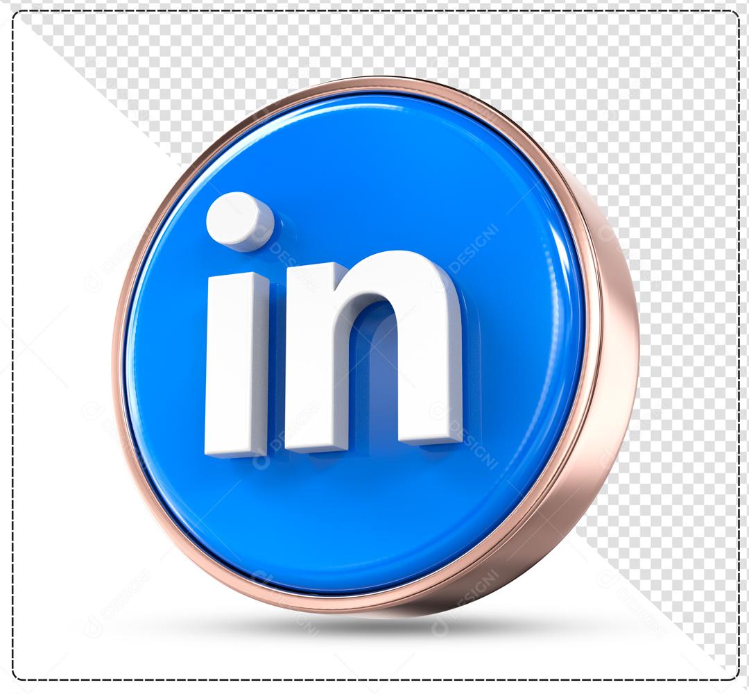 Linkedin Elemento 3D Para Composição PSD