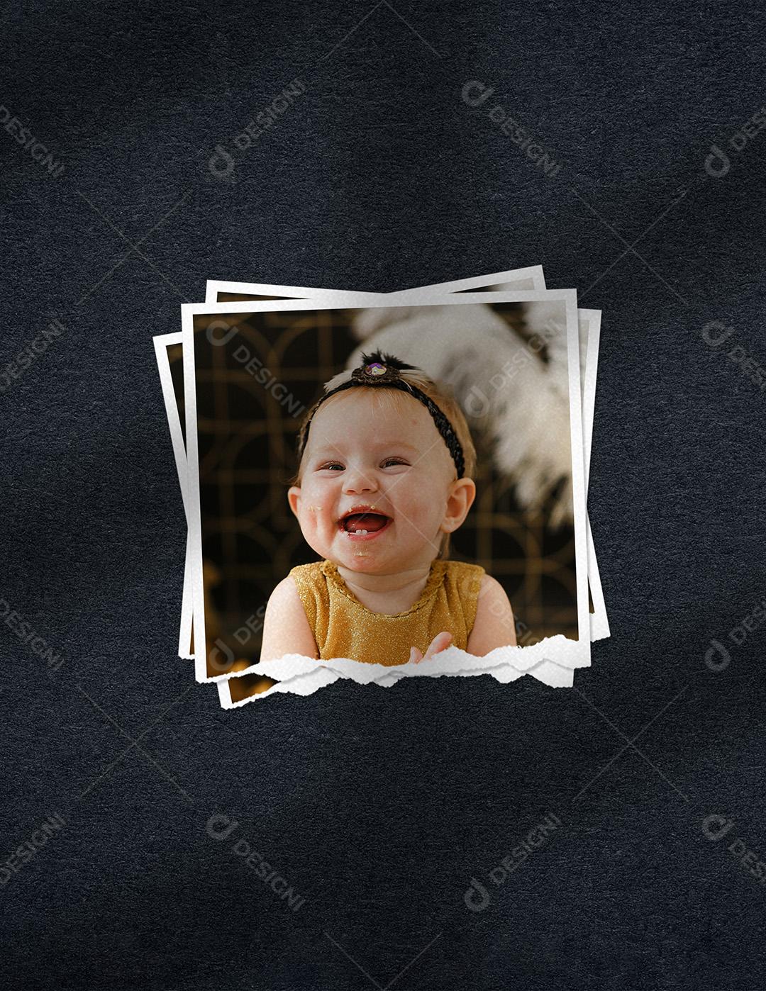 Mockup de Fotos em Papel PSD Editável