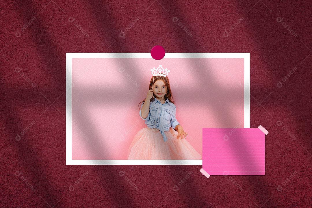 Mockup de Fotos em Papel PSD Editável