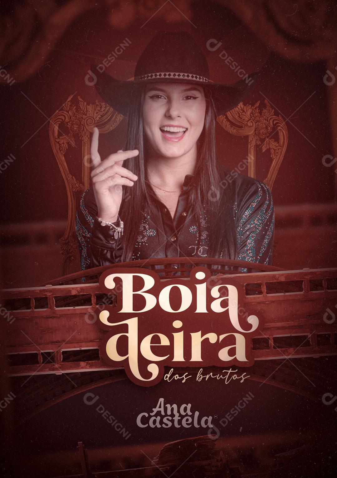 Social Media Boiadeira dos Brutos Ana Castela Flyer PSD Editável