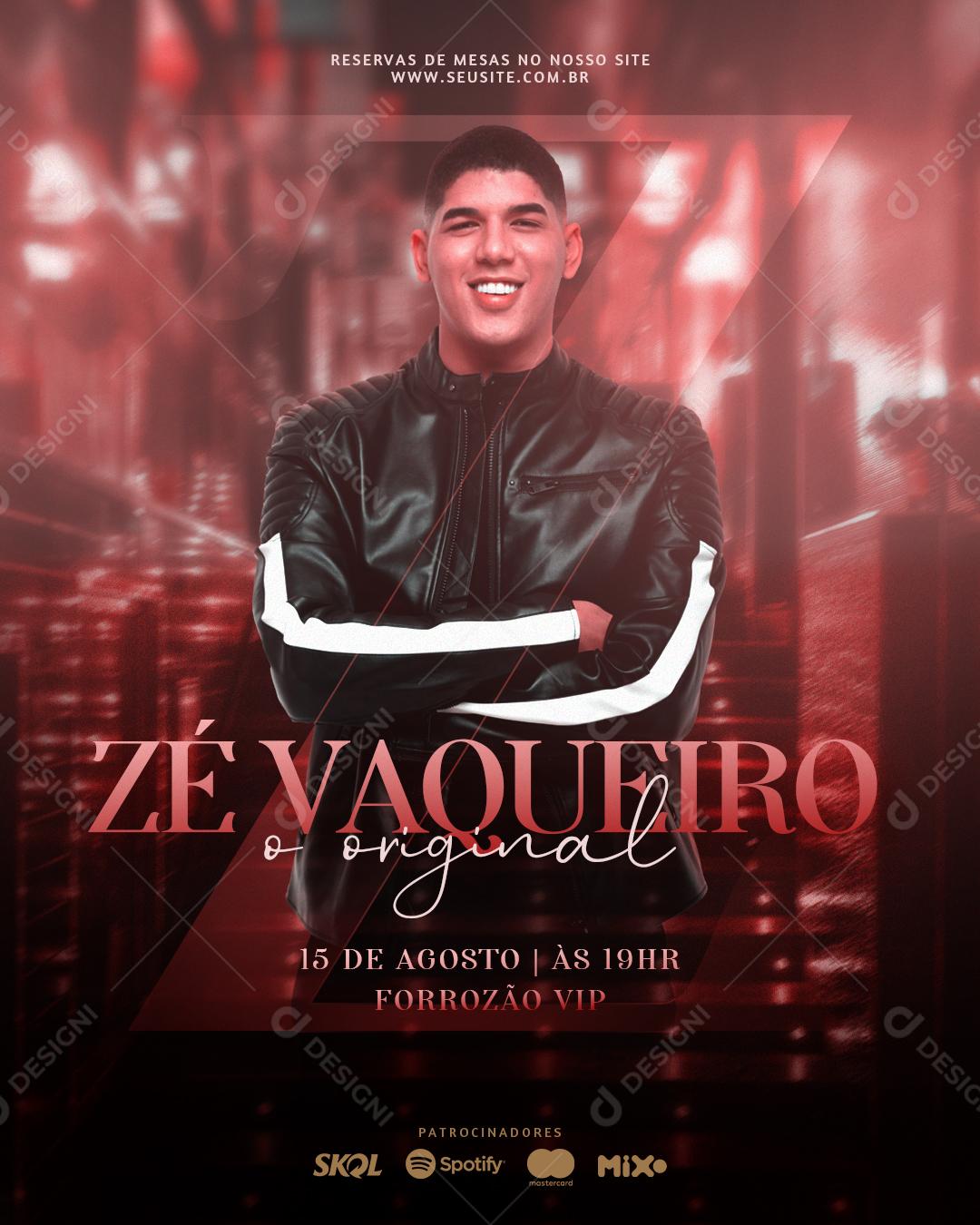 Post Flyer Ze Vaqueiro Data Show Social Media PSD