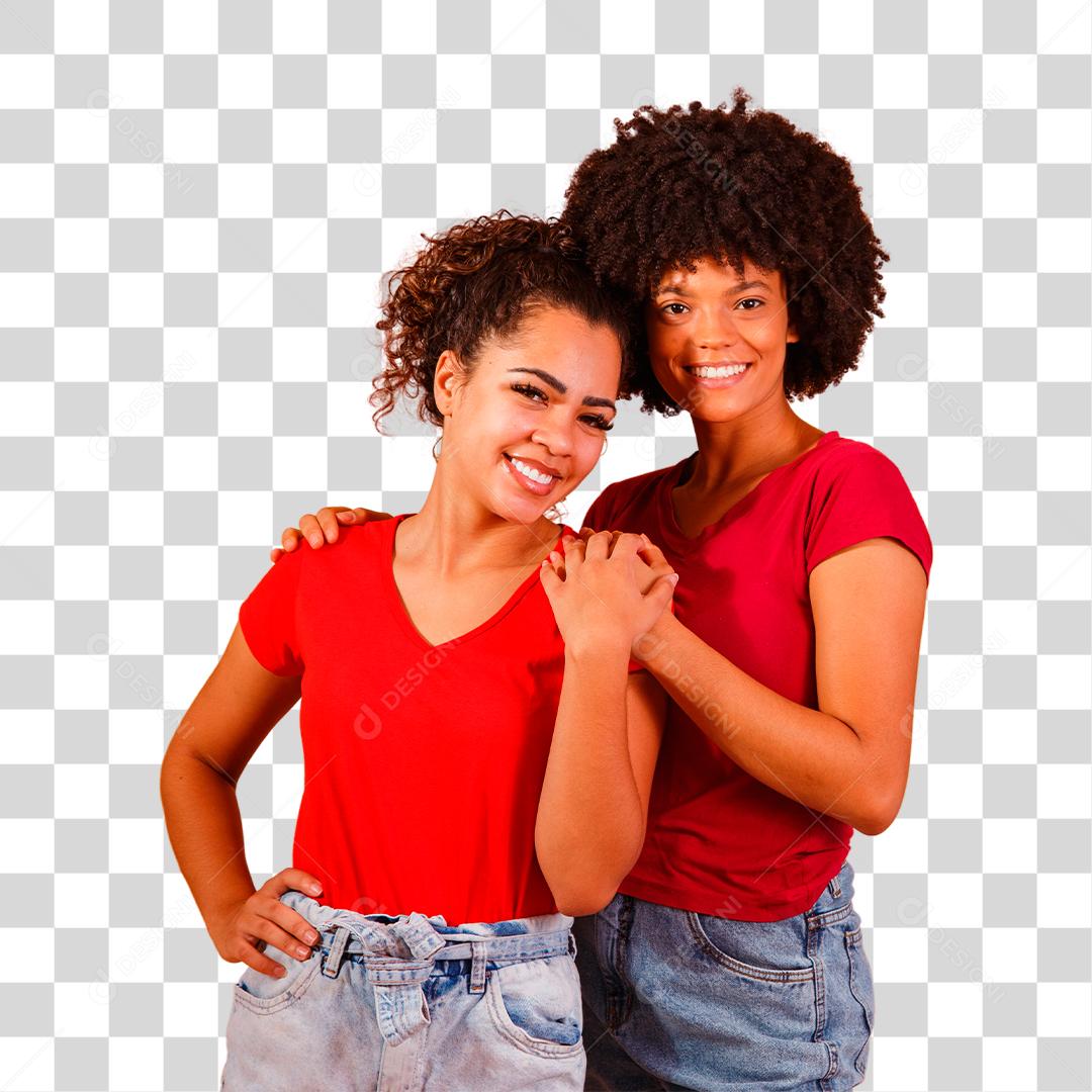 casal de lésbicas afro em fundo amarelo. casal homoafetivo