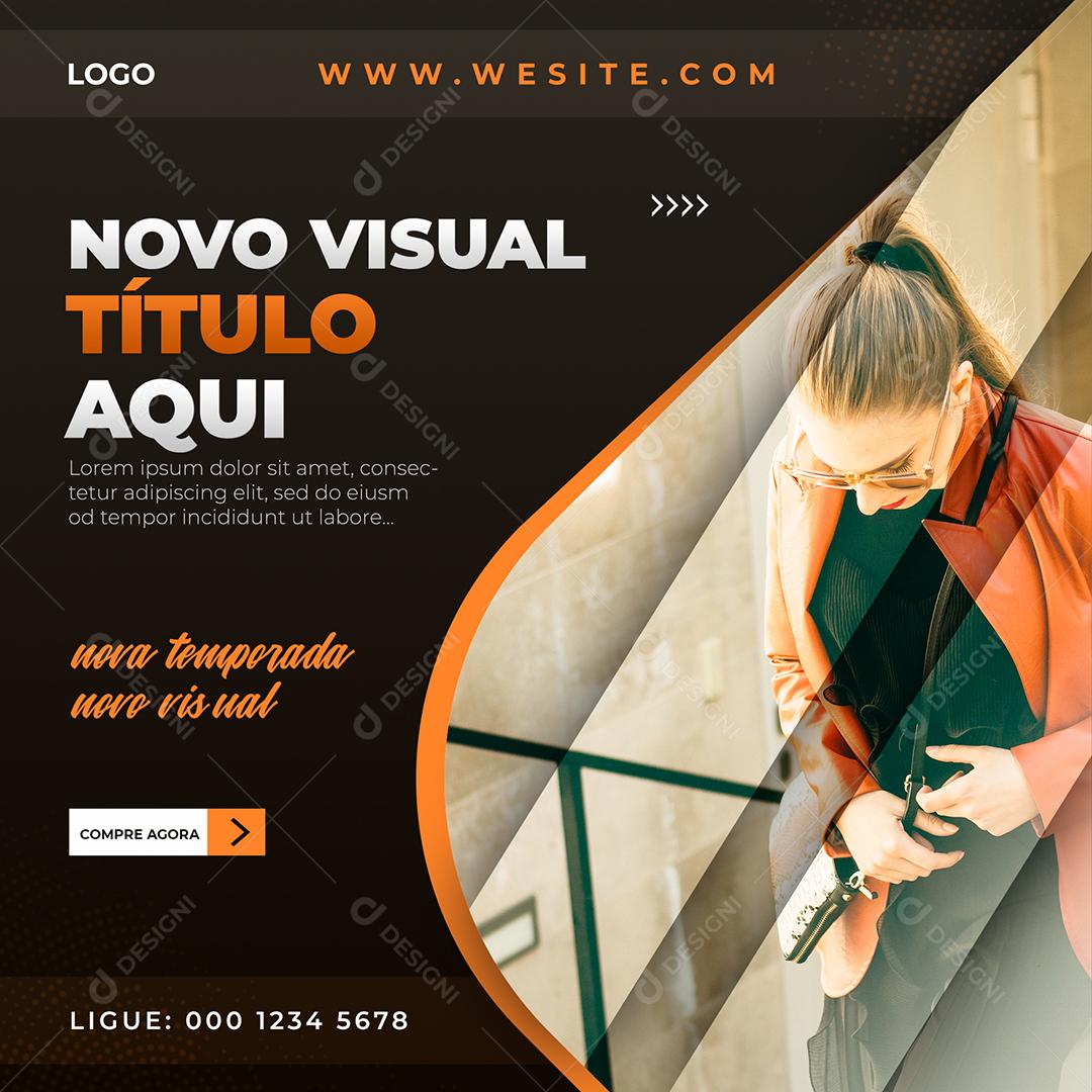 Novo Visual nova Temporada lojas Modas Social Media PSD Editável
